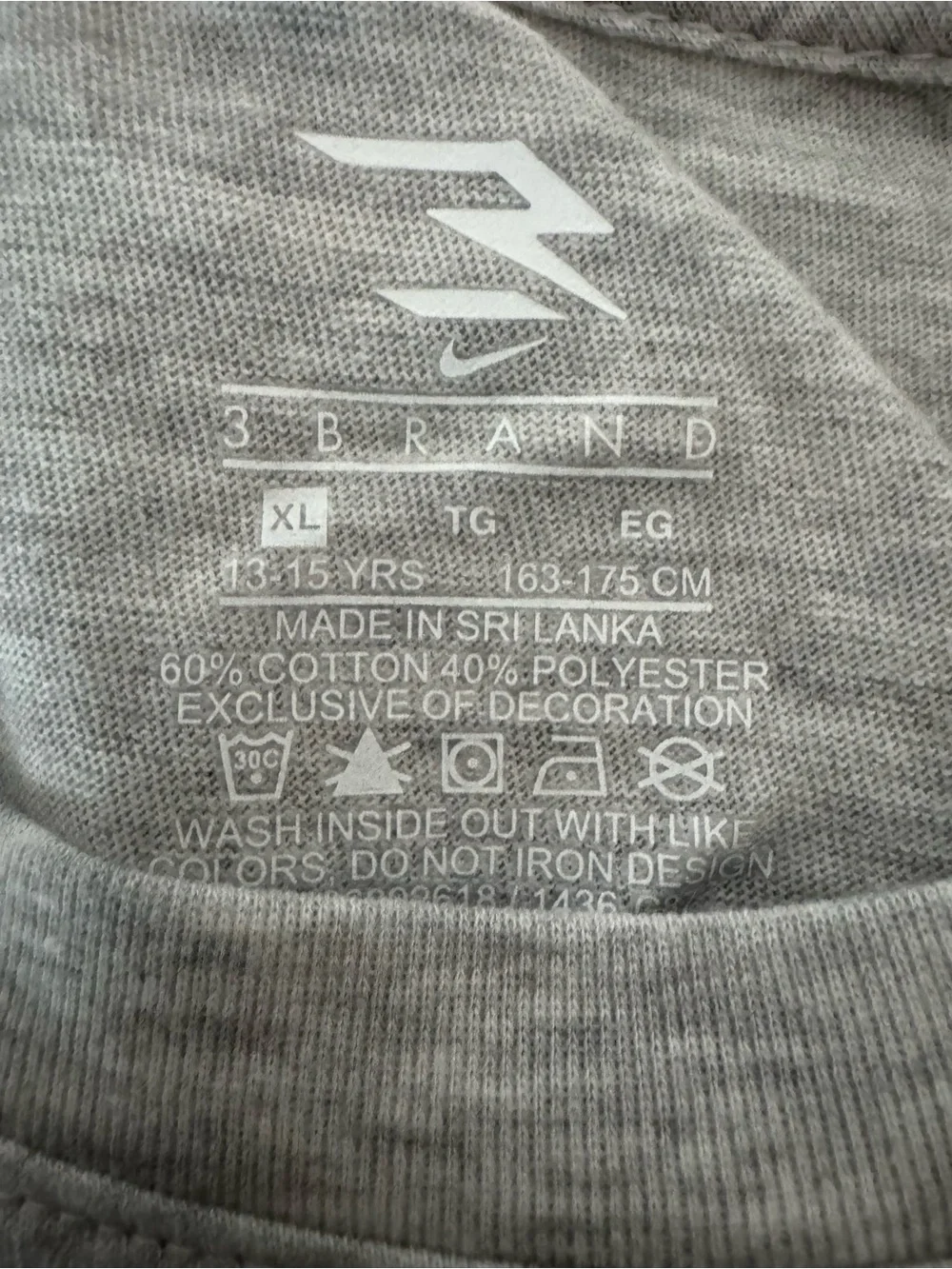 Nike 3 Brand Youth Boys T-Shirt Size XL 13-15 YRS NWTS Nike Swoosh Logo